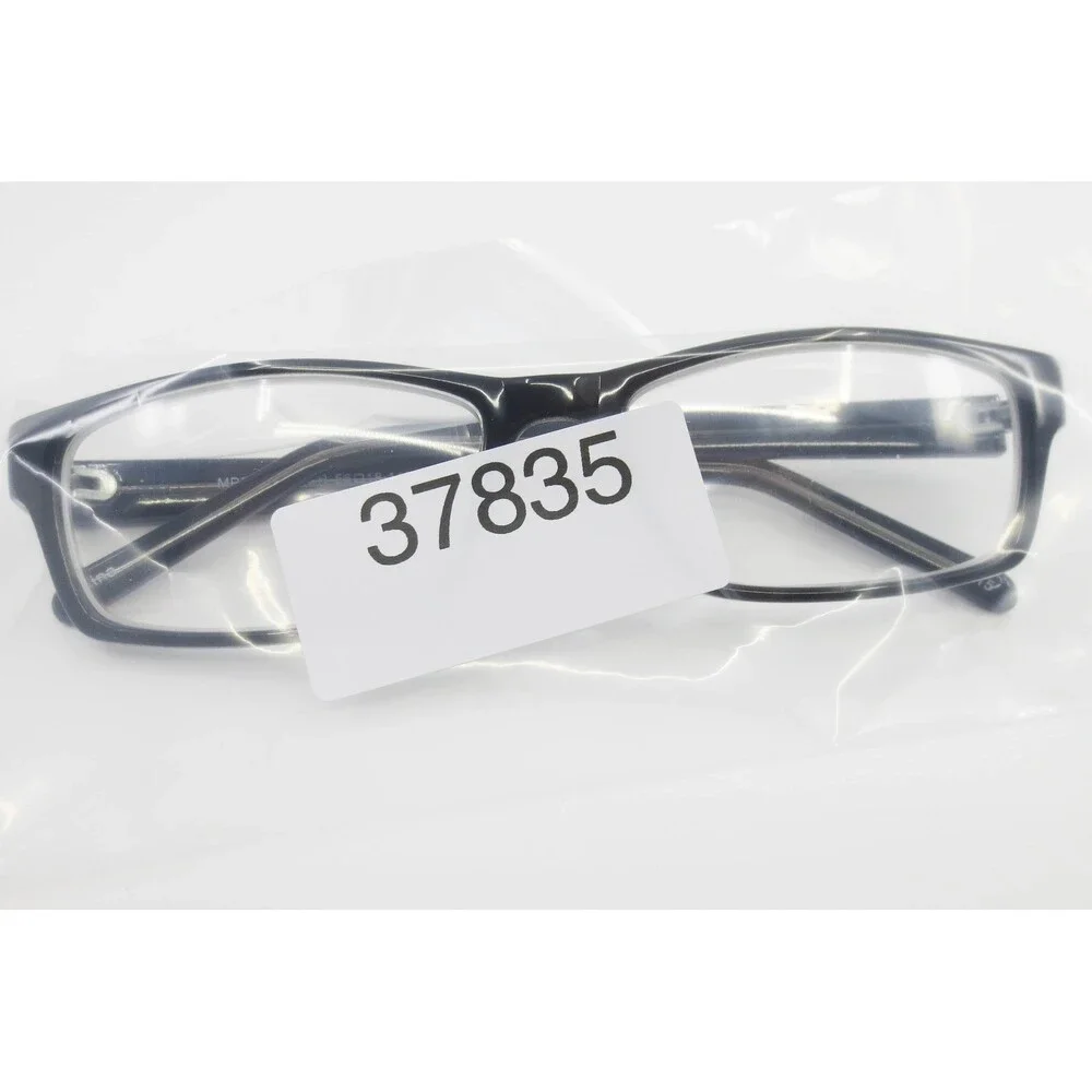 Modern Optical MP5103 BK/CR Black Crystal Rectangular Eyeglass Frames 56-18-145